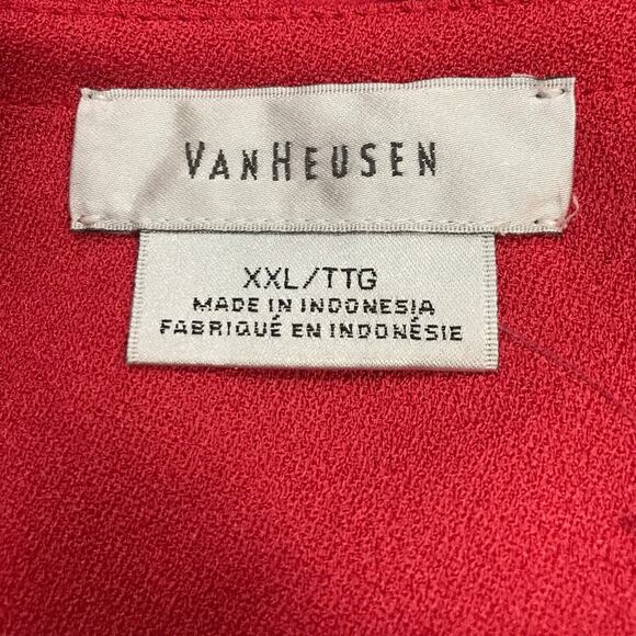 Van Heusen Red Scoop Neck Tank Top XXL - Picture 3 of 5